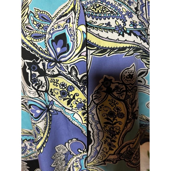 Chico’s No-Iron Maritime Paisley Button-Back Shirt - Picture 3 of 5